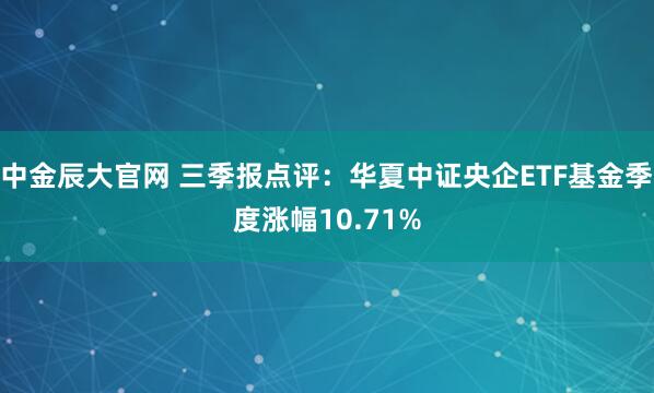 中金辰大官网 三季报点评:华夏中证央企ETF基金季度涨幅10.71%