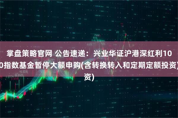 掌盘策略官网 公告速递：兴业华证沪港深红利100指数基金暂停大额申购(含转换转入和定期定额投资)